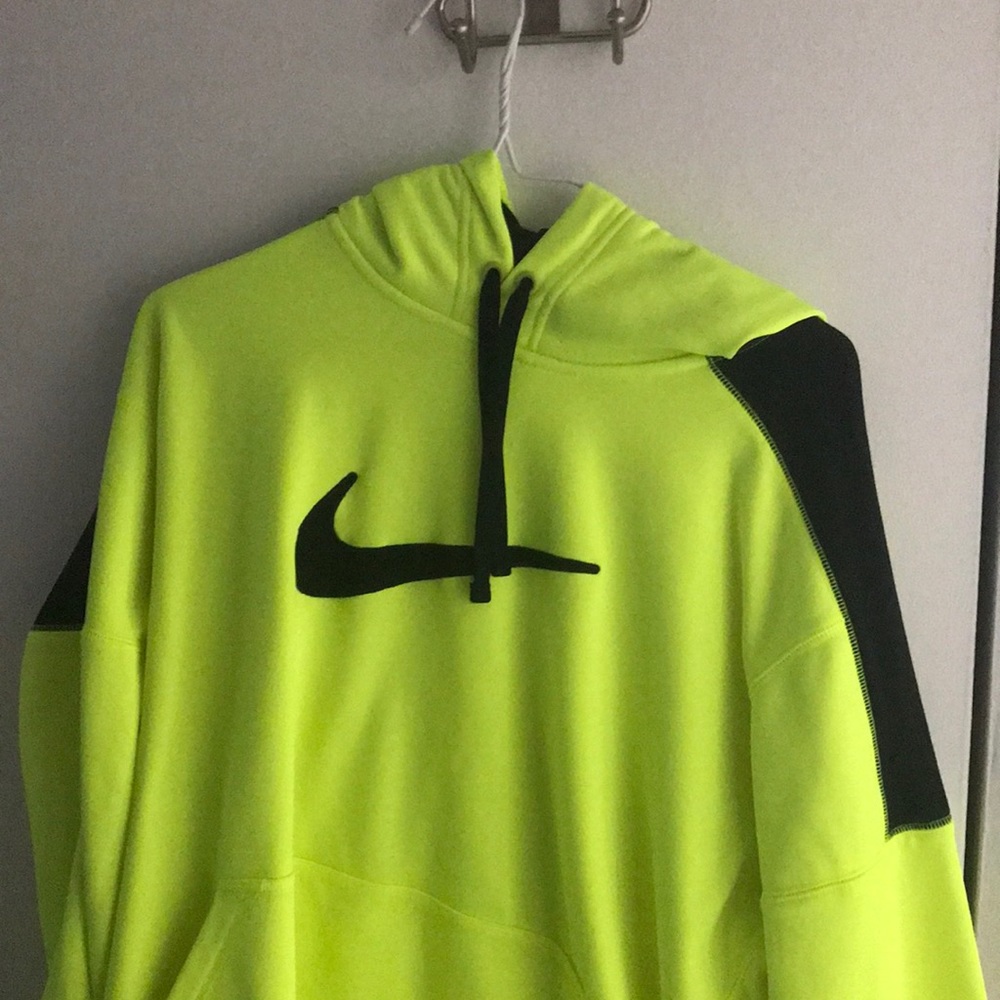 Nike High Visibility Neon Yellow Hoodie Mens Large